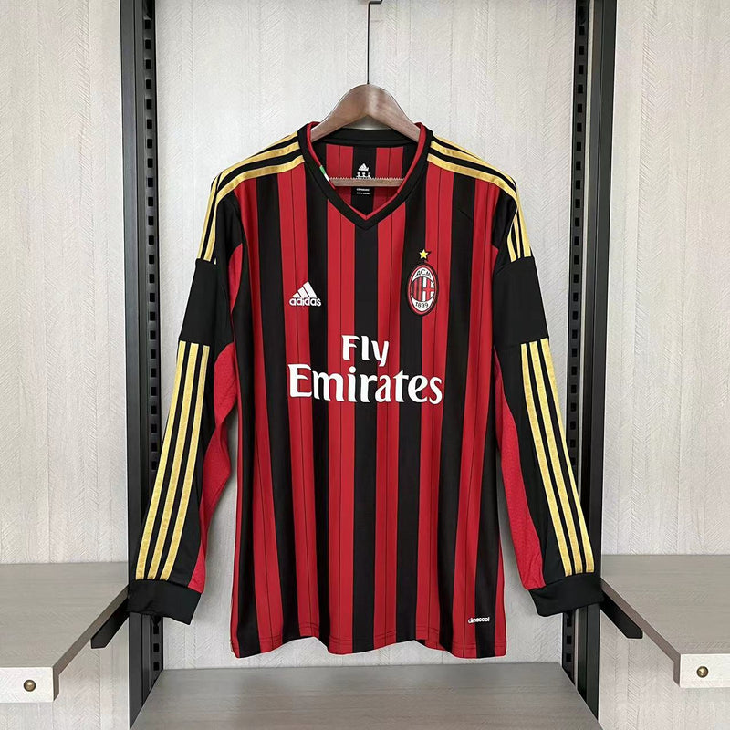 Camisa Manga Longa Milan 2013/14 Adidas - Preto e Vermelho