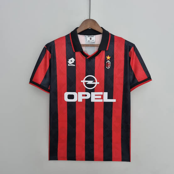 Camisa Milan Retrô 1995/1997 - Vermelha e Preta