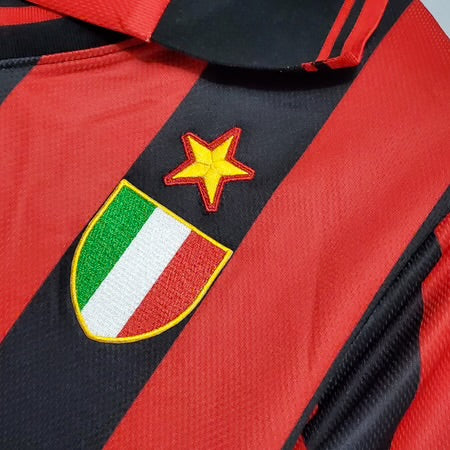 Camisa Milan Retrô 1996/1997 - Vermelha e Preta