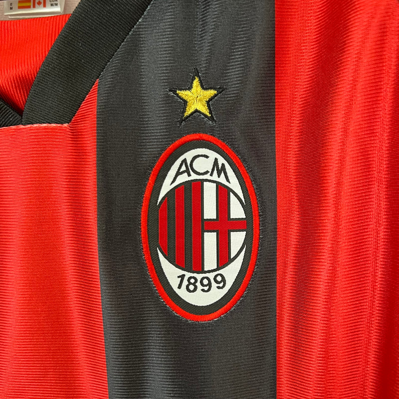 Camisa Milan Retrô 1998/99 Vermelha e Preta - Adidas