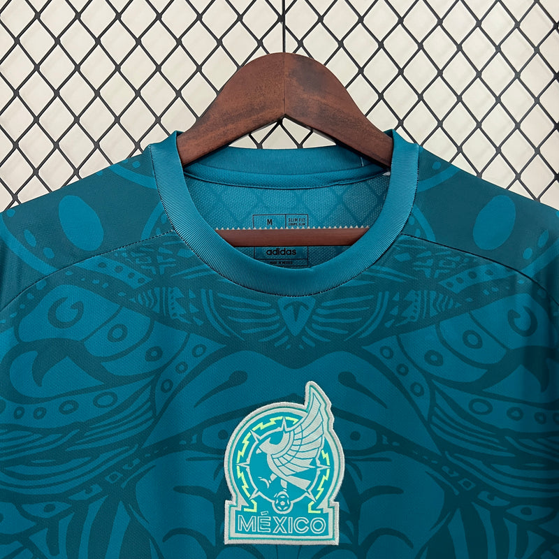 Camisa Seleção México Pré Jogo 2024 Adidas - Verde