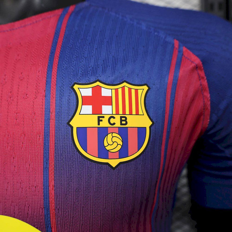 Camisa Barcelona Home l 25/26 Jogador - Azul Grená