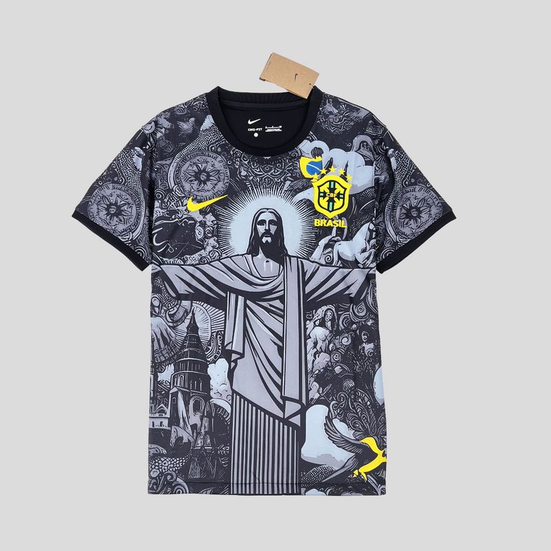 Camisa Seleção Brasil Edição Especial Cristo Redentor 24/25 - Preta