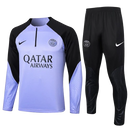 Conjunto PSG 23/24 Branco e Azul - Nike - Com Ziper Lilás