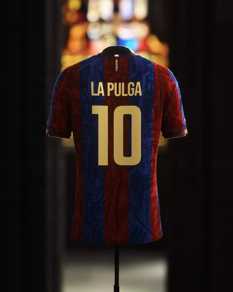 Camisa La Pulga Barcelona 24/25 Grená - Comma Masculino Torcedor