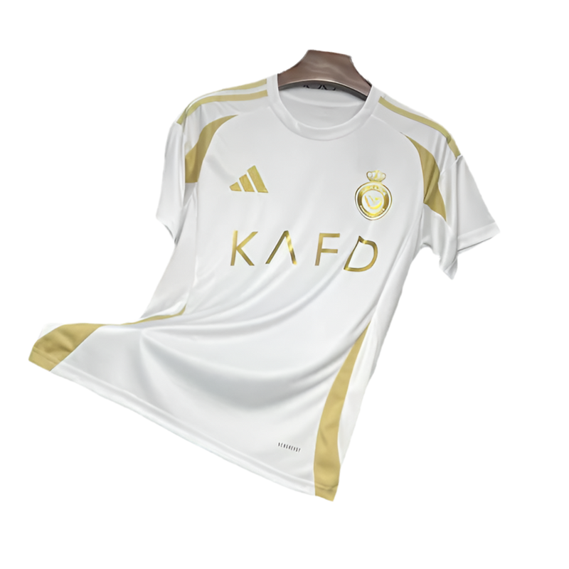 Camisa Al Nassr III 24/25 Masculina - Branco e Dourado