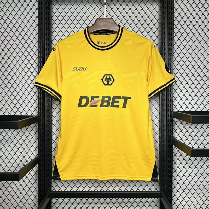 Camisa Wolverhampton Home l 24/25 - Masculino Torcedor - Amarelo