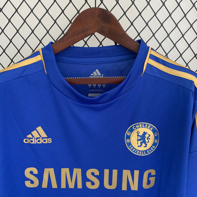 Camisa Manga Longa Chelsea 12/13 Retro - Azul