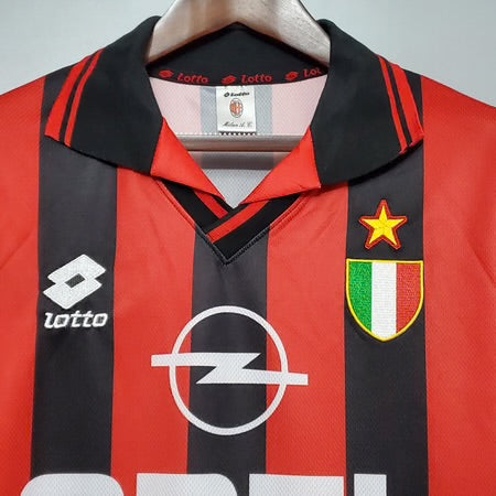 Camisa Milan Retrô 1996/1997 - Vermelha e Preta