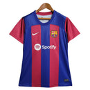 Camisa Feminina Barcelona I 23/24 - Azul e Grená