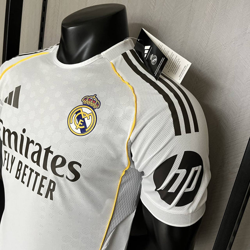 Camisa Real Madrid Home l 25/26 - Versão Jogador Masculino - Branca
