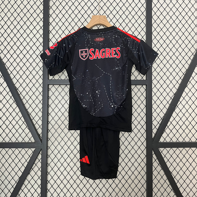 Kit Infantil Benfica Away 24/25 - Preto