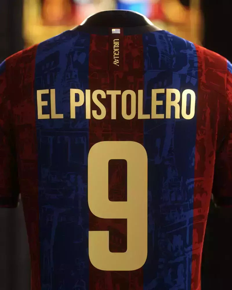 Camisa El Pistolero Barcelona 24/25 Grená - Comma Masculino Torcedor