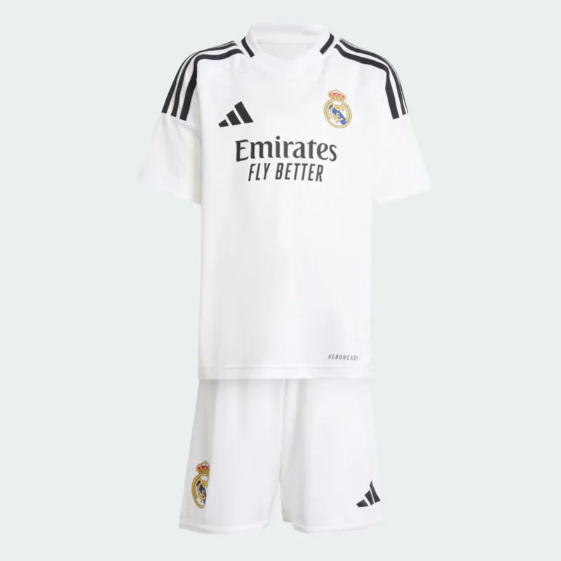 Conjunto Infantil Real Madrid Home l 24/25 - Branco