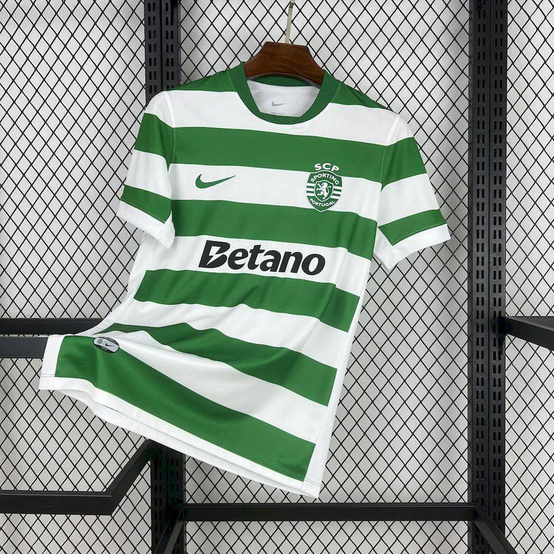 Camisa Sporting Home l 25/26 - Branca e Verde