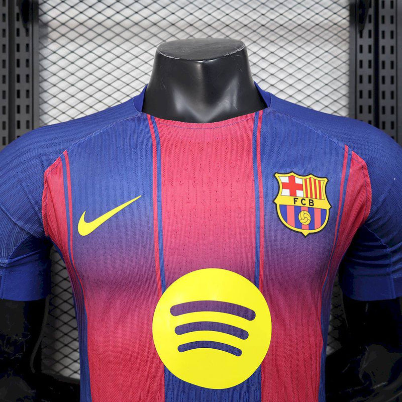 Camisa Barcelona Home l 25/26 Jogador - Azul Grená