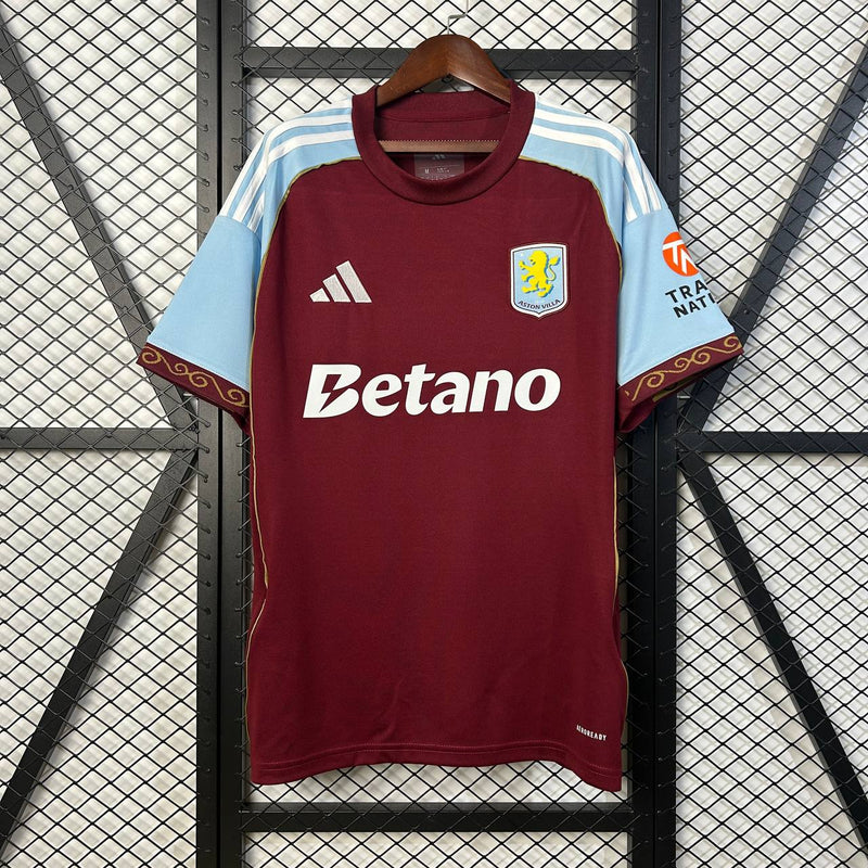 Camisa Aston Villa Home l Torcedor 25/26 - Vermelho