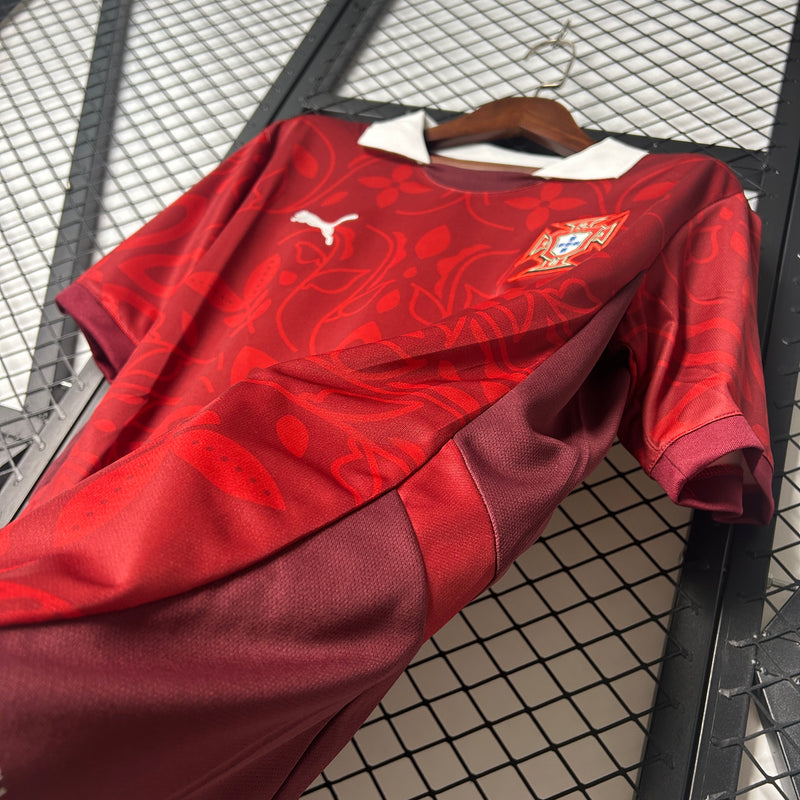 Camisa Portugal Treino 25/26 Torcedor - Vermelha