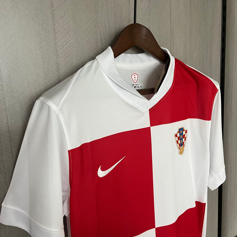 Camisa Croácia Home l 24/25 Torcedor - Branca