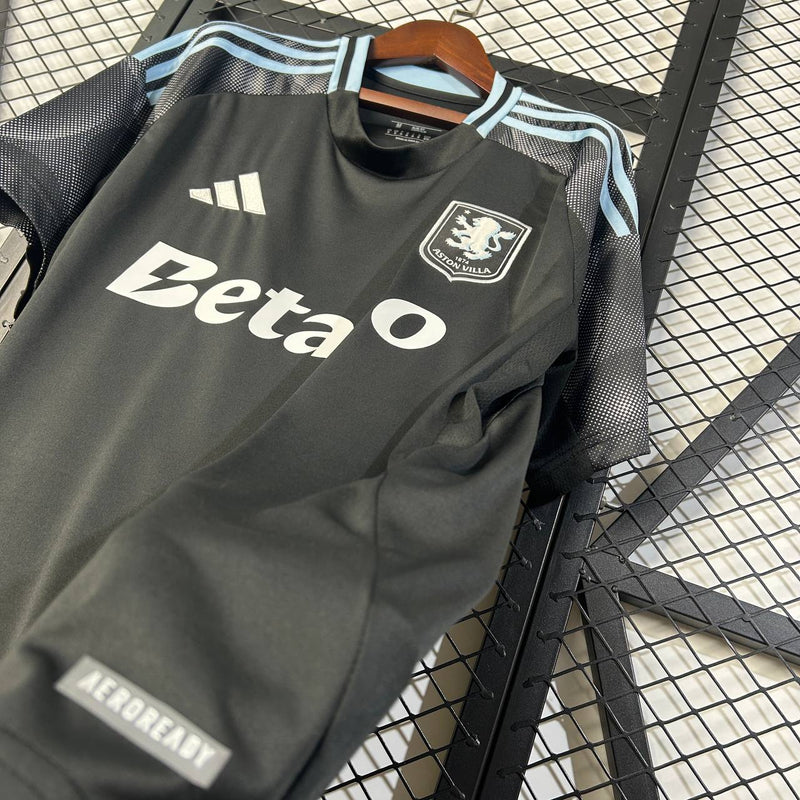 Camisa Aston Villa Away ll Torcedor 25/26 - Preta