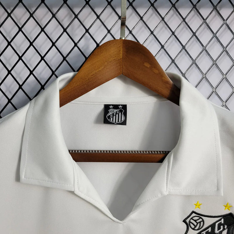 Camisa Santos Pelé Retrô 1970 - Masculina Branco