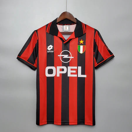 Camisa Milan Retrô 1996/1997 - Vermelha e Preta
