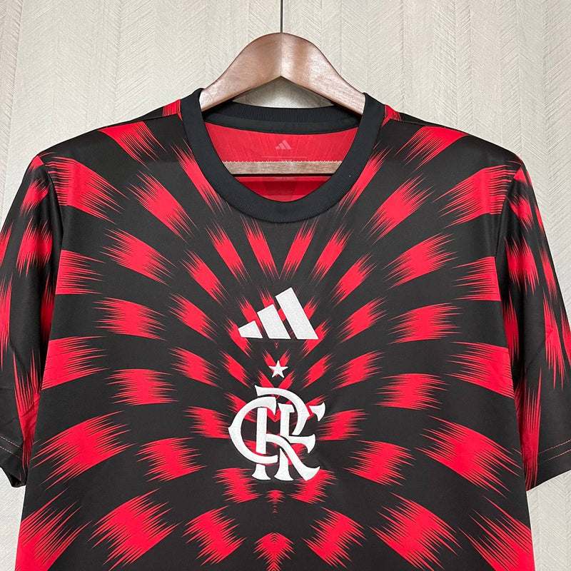 Camisa Flamengo Pre Jogo 25/26 - Vermelha e Preta