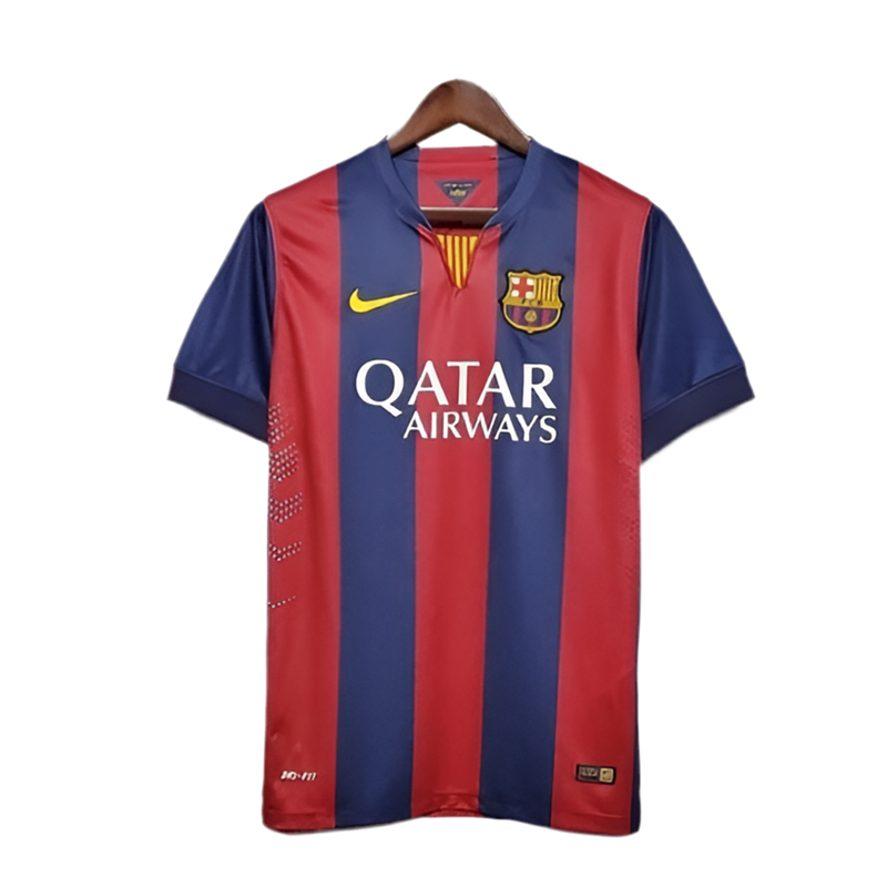 Camisa Barcelona Retrô 2014/2015 Azul e Grená - Nike