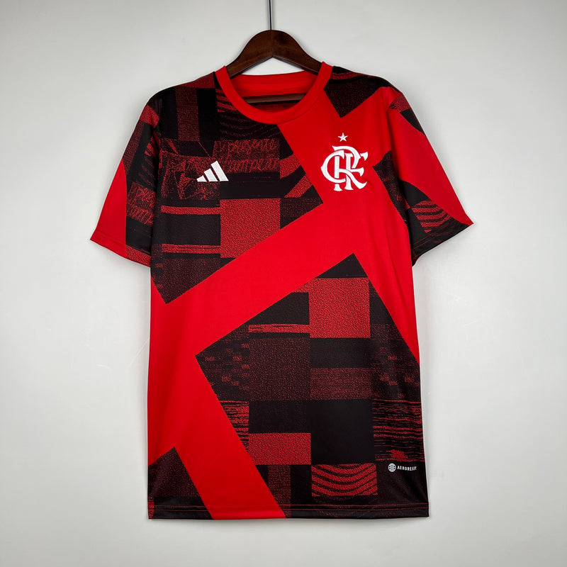 Camisa Flamengo Pre Jogo 23/24 - Vermelha e Preta