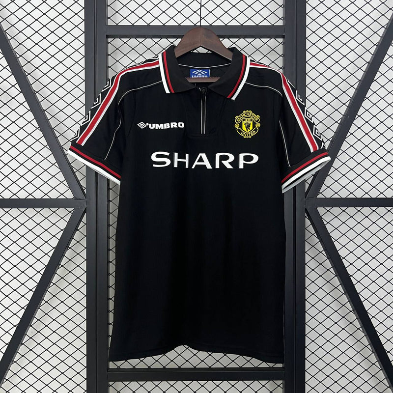Camisa Retrô Manchester United 1998 - Preta