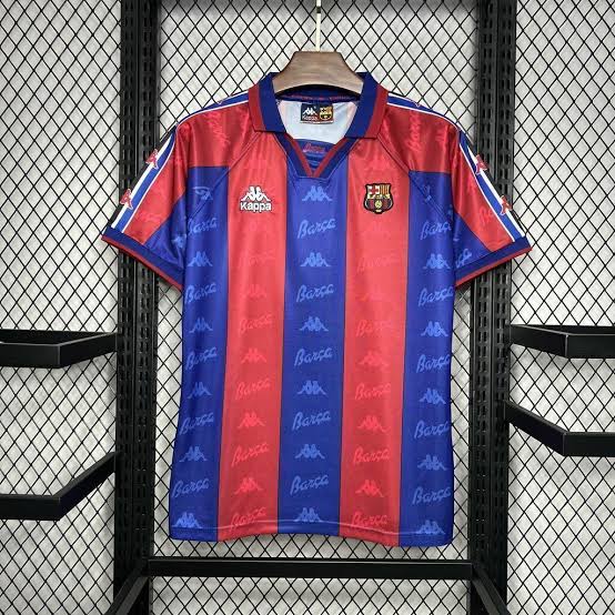 Camisa Barcelona Retrô 95/96 - Azul e Grená