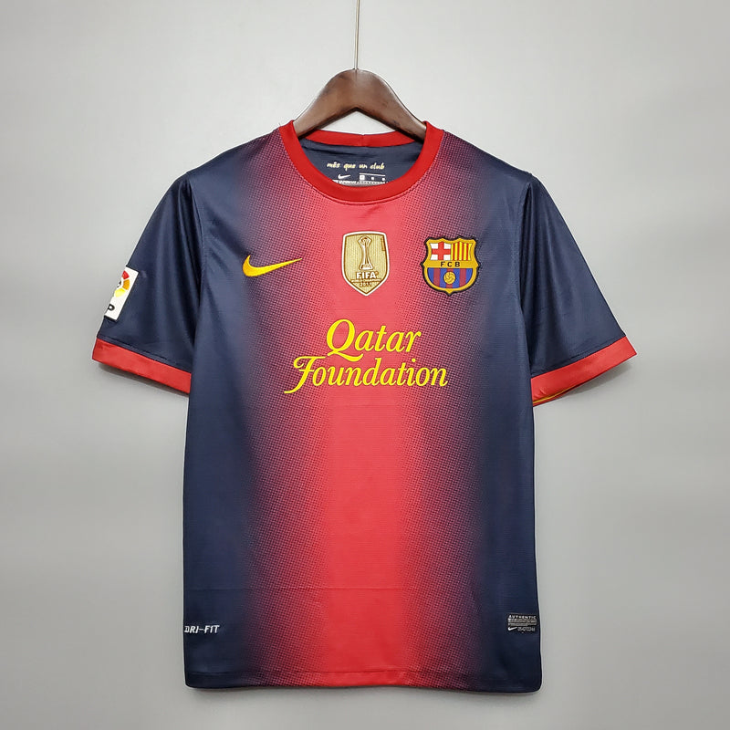 Camisa Barcelona Retrô 2012/2013 Azul e Grená - Nike