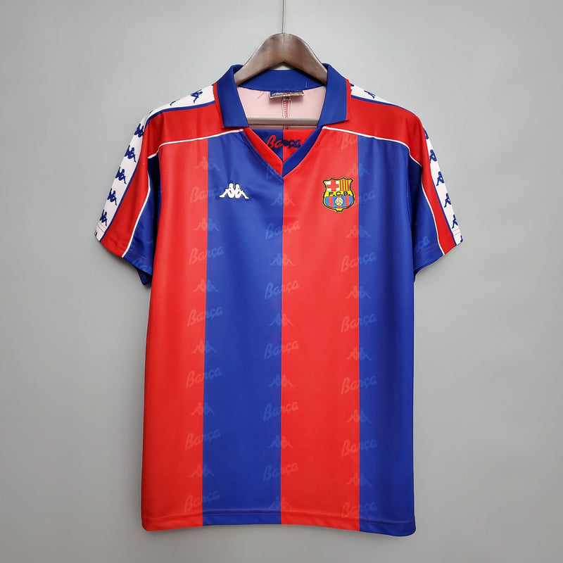 Camisa Barcelona Retrô 1992/1995 Azul e Grená - Kappa