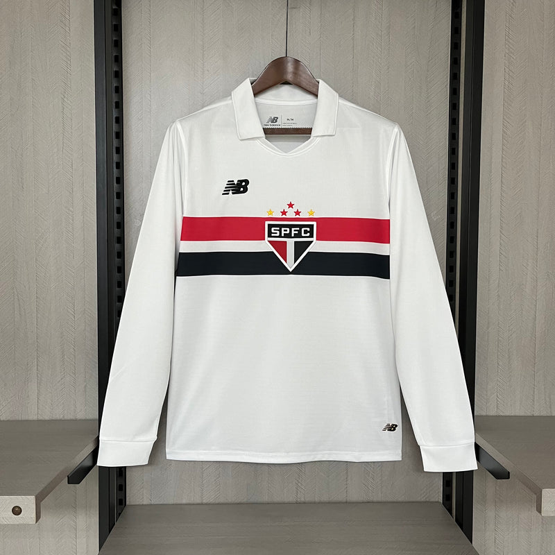 Camisa São Paulo Manga Longa Home I 24/25 - Branca