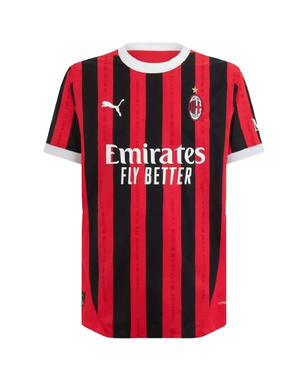 Camisa Milan 24/25 Home l - Torcedor Vermelha e Preta