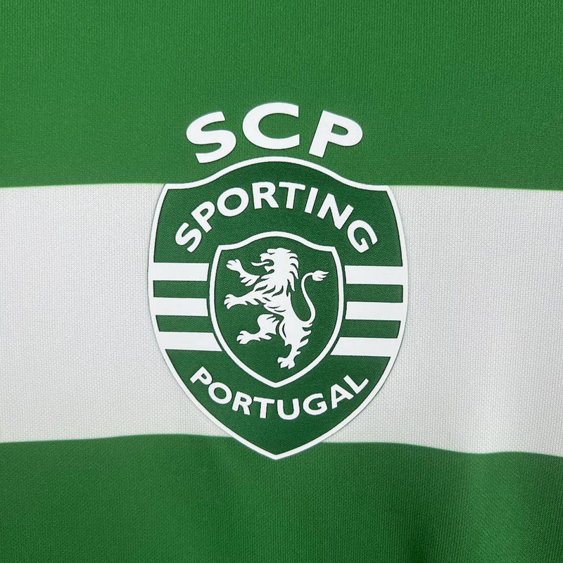 Camisa Sporting Home l 25/26 - Branca e Verde