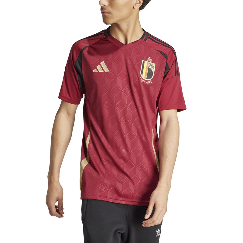 Camisa Bélgica Home 24/25 Torcedor Masculino - Grená