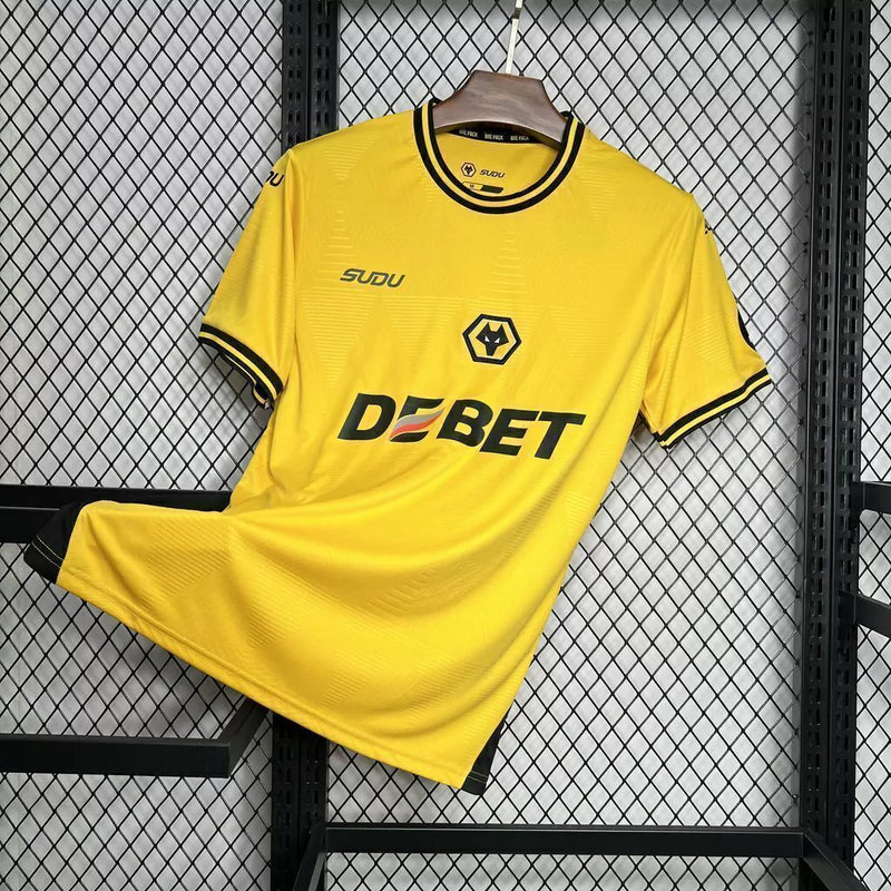 Camisa Wolverhampton Home l 24/25 - Masculino Torcedor - Amarelo