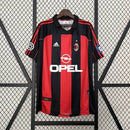 Camisa Milan Retrô 2001/2002 Vermelha e Preta - Adidas