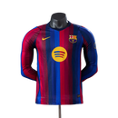 Camisa Barcelona Home l Manga Longa 26/27 Jogador - Azul Grená
