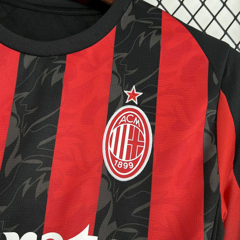Camisa Milan Home l 25/26 - Vermelha e Preta