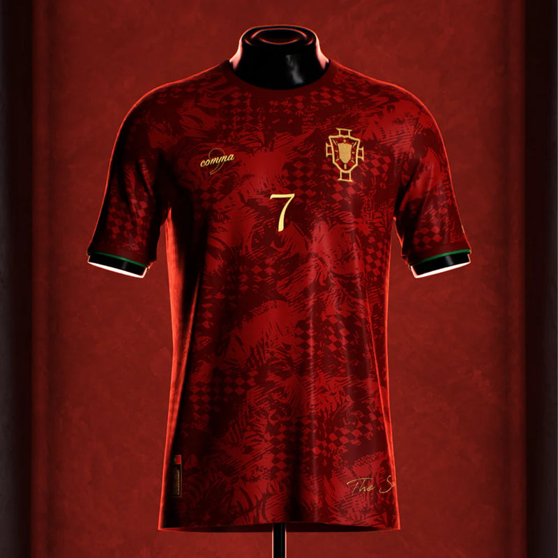 Camisa Portugal The Siu Cristiano Ronaldo EURO 24/25 s/n° Torcedor Masculino - Vermelho