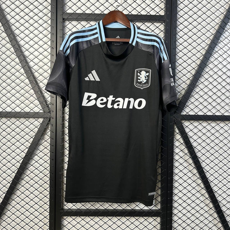 Camisa Aston Villa Away ll Torcedor 25/26 - Preta