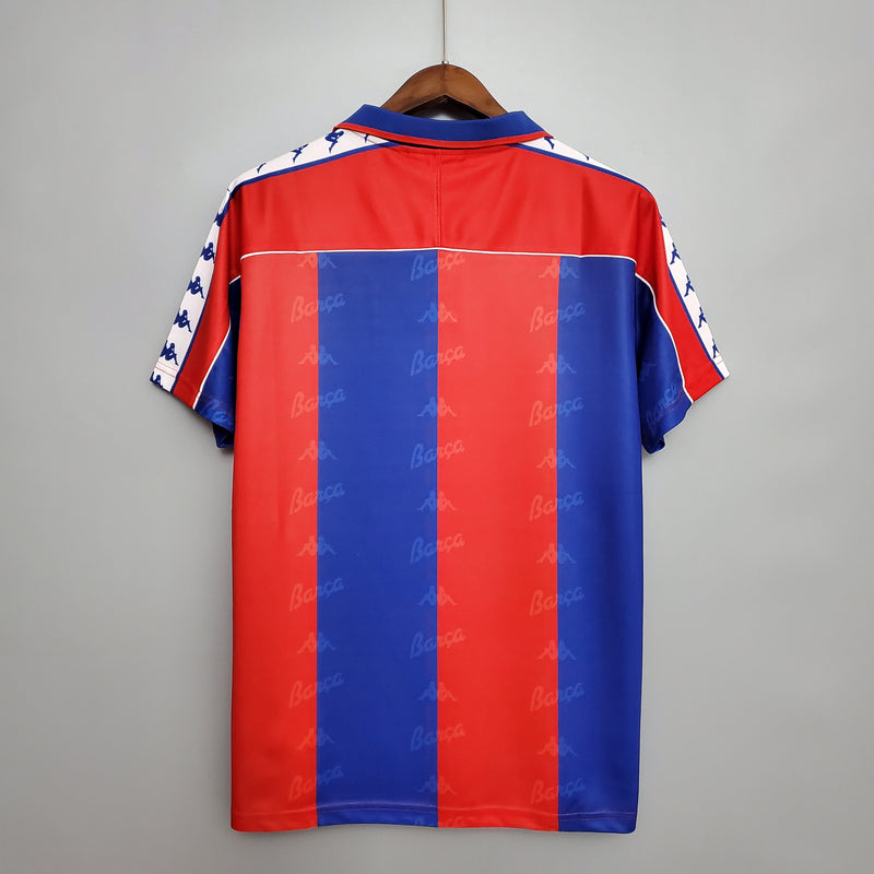 Camisa Barcelona Retrô 1992/1995 Azul e Grená - Kappa