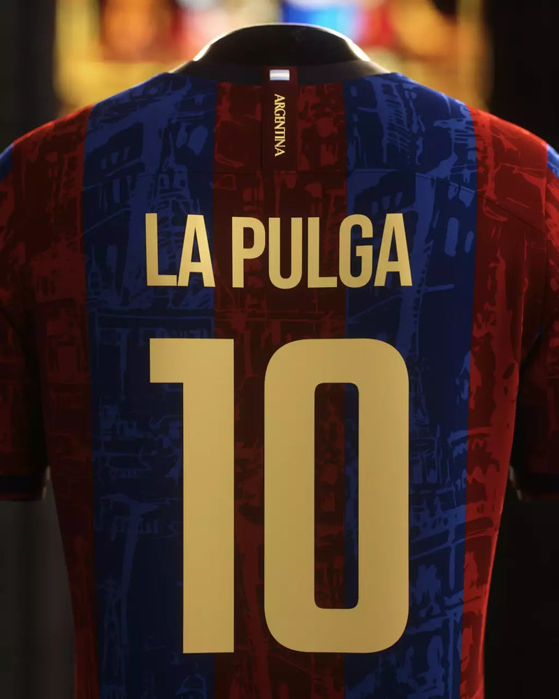 Camisa La Pulga Barcelona 24/25 Grená - Comma Masculino Torcedor