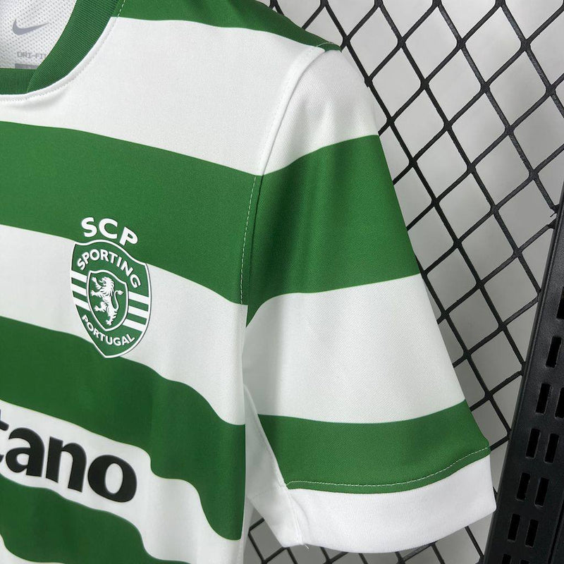 Camisa Sporting Home l 25/26 - Branca e Verde