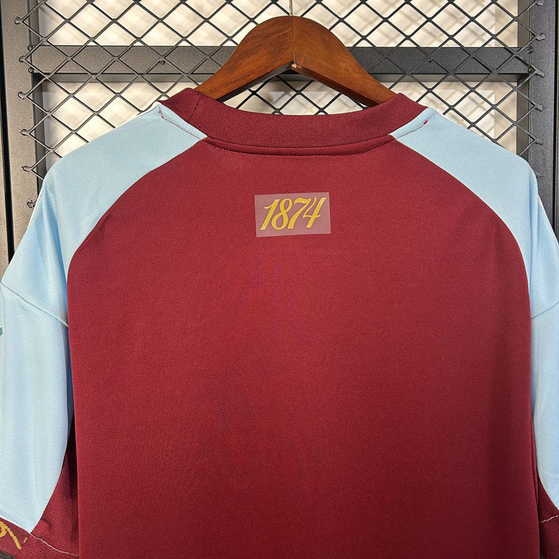 Camisa Aston Villa Home l Torcedor 25/26 - Vermelho