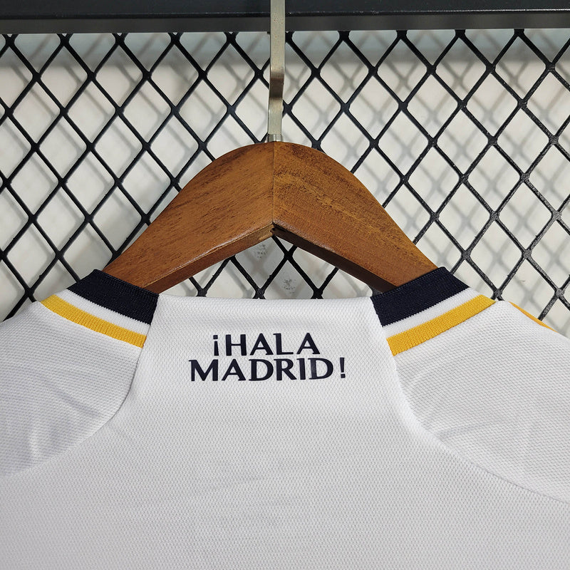 Camisa do Real Madrid Manga Longa Home l 23/24 - Branca