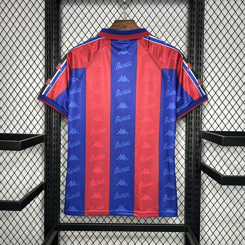 Camisa Barcelona Retrô 95/96 - Azul e Grená