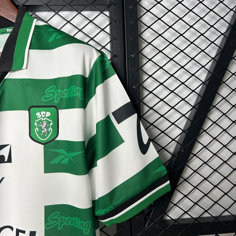 Camisa Retrô Sporting 99/00 - Branca e Verde